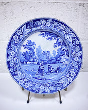 Load image into Gallery viewer, Blue and White Transferware Plate with Farm Scene