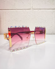 Load image into Gallery viewer, Rose Colored Glam Sunnies with Pearl Detail