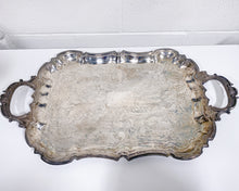 Load image into Gallery viewer, Vintage Silver Plated Copper Tray