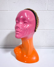 Load image into Gallery viewer, Black Headband with Gold Chain Detail
