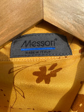 Load image into Gallery viewer, Messori Yellow Silk Shirt with small flowers made in Italy