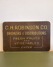 Load image into Gallery viewer, C.H. Robinson Co. Fruits and Vegetables Sign