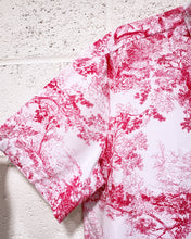 Load image into Gallery viewer, Red and White Toile Button Up (XL)
