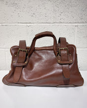 Load image into Gallery viewer, Vintage Brown Leather Overnight Bag