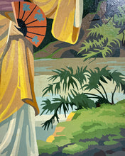 Load image into Gallery viewer, Vintage PBN Japanese Woman with Fan