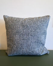 Load image into Gallery viewer, Square Grey and White Woven Textured Pillow