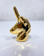 Load image into Gallery viewer, Mini Gold Unicorn Head Figurine