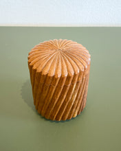 Load image into Gallery viewer, Antique Carved Wood Container with Screw on Top