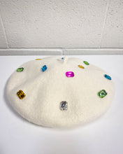 Load image into Gallery viewer, Jeweled Beret in Cream