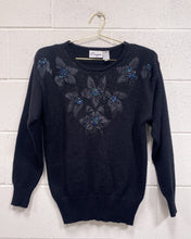 Load image into Gallery viewer, Vintage Black Holiday Sweater (S)