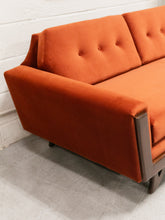 Load image into Gallery viewer, Desmond Walnut Framed Sofa 72” in Royale Rust