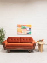 Load image into Gallery viewer, Desmond Walnut Framed Sofa 72” in Royale Rust