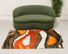 Load image into Gallery viewer, Brown and Orange Rya Rug