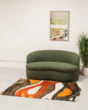 Load image into Gallery viewer, Brown and Orange Rya Rug