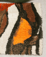 Load image into Gallery viewer, Brown and Orange Rya Rug
