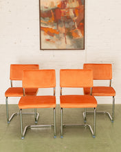 Load image into Gallery viewer, Orange Chrome Cantilever Chair