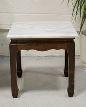 Load image into Gallery viewer, Pair of Marble Mahogany End Tables
