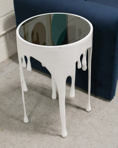 Volcano Drip Side Table in White