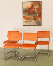 Load image into Gallery viewer, Orange Chrome Cantilever Chair