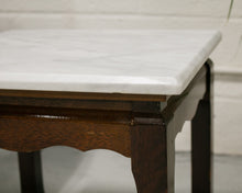 Load image into Gallery viewer, Pair of Marble Mahogany End Tables
