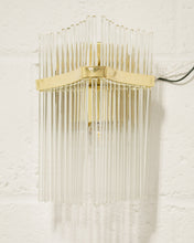 Load image into Gallery viewer, Vintage Brass and Glass Italian Sconce
