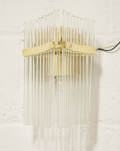 Load image into Gallery viewer, Vintage Brass and Glass Italian Sconce