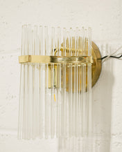 Load image into Gallery viewer, Vintage Brass and Glass Italian Sconce
