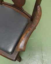 Load image into Gallery viewer, Set of 6 Antique Oak Lions Claw Dining Chairs