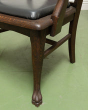 Load image into Gallery viewer, Set of 6 Antique Oak Lions Claw Dining Chairs