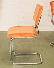Load image into Gallery viewer, Orange Chrome Cantilever Chair
