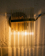 Load image into Gallery viewer, Vintage Brass and Glass Italian Sconce