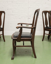 Load image into Gallery viewer, Set of 6 Antique Oak Lions Claw Dining Chairs