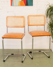 Load image into Gallery viewer, Brown Seat Cantilever Counter Stool