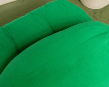 Load image into Gallery viewer, Green Corduroy Low Profile Swivel Chair
