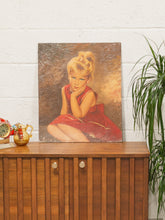 Load image into Gallery viewer, Little Girl in Red Dress Oil Painting