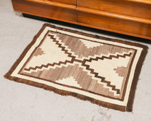 Load image into Gallery viewer, Brown Geometric Rug (as-is)