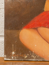 Load image into Gallery viewer, Little Girl in Red Dress Oil Painting