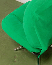 Load image into Gallery viewer, Green Corduroy Low Profile Swivel Chair