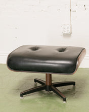 Load image into Gallery viewer, Black Vintage Ottoman