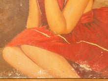 Load image into Gallery viewer, Little Girl in Red Dress Oil Painting