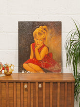 Load image into Gallery viewer, Little Girl in Red Dress Oil Painting