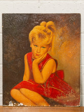 Load image into Gallery viewer, Little Girl in Red Dress Oil Painting