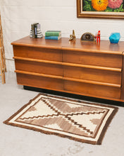 Load image into Gallery viewer, Brown Geometric Rug (as-is)