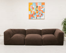 Load image into Gallery viewer, Gianna Sectional 3 Piece in Chocolate Brown