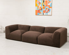 Load image into Gallery viewer, Gianna Sectional 3 Piece in Chocolate Brown