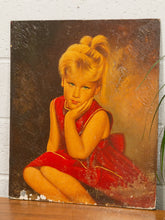 Load image into Gallery viewer, Little Girl in Red Dress Oil Painting