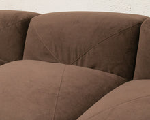 Load image into Gallery viewer, Gianna Sectional 3 Piece in Chocolate Brown