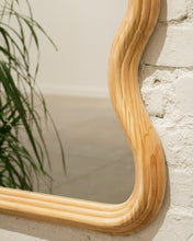 Load image into Gallery viewer, Zella Wavy Oak Wood Mirror
