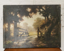 Load image into Gallery viewer, LANDSCAPE RECREATION OIL ON CANVAS painting BY MARIE MCBRIDE AFTER WINDBERG unframed