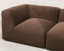 Load image into Gallery viewer, Gianna Sectional 3 Piece in Chocolate Brown